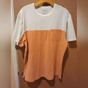 TTL Paper Denim & Orange & White Cloth T Shirt Size Large